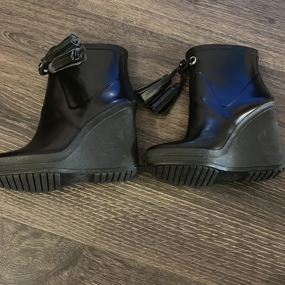 Coach Black Wedge Rainboots - Picture 3 of 16